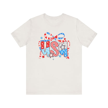 Patriotic USA Tee, Casual Style, Summer Festivals, Independence Day, Family Gatherings, Gift for Him/Her