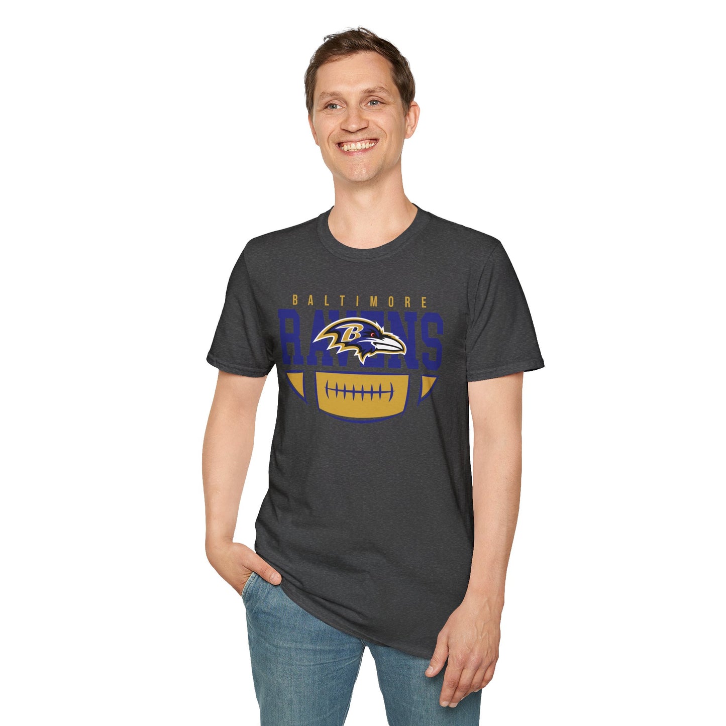 Baltimore Ravens Softstyle T-Shirt, Casual Sports Tee, Gift for Fans, Game Day Apparel, Unisex T-Shirt, Team Spirit Wear