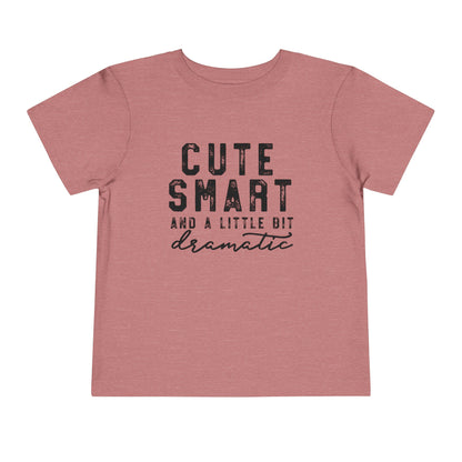 Cute & Smart Toddler Short Sleeve Tee - Fun Gift for Kids, Birthday Outfits, Playtime Apparel, Unique Toddler Fashion