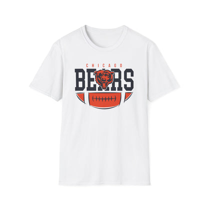 Chicago Bears Unisex Softstyle T-Shirt, Game Day Tee, Football Apparel, Sports Fan Shirt, Casual Wear, Tailgating Outfit