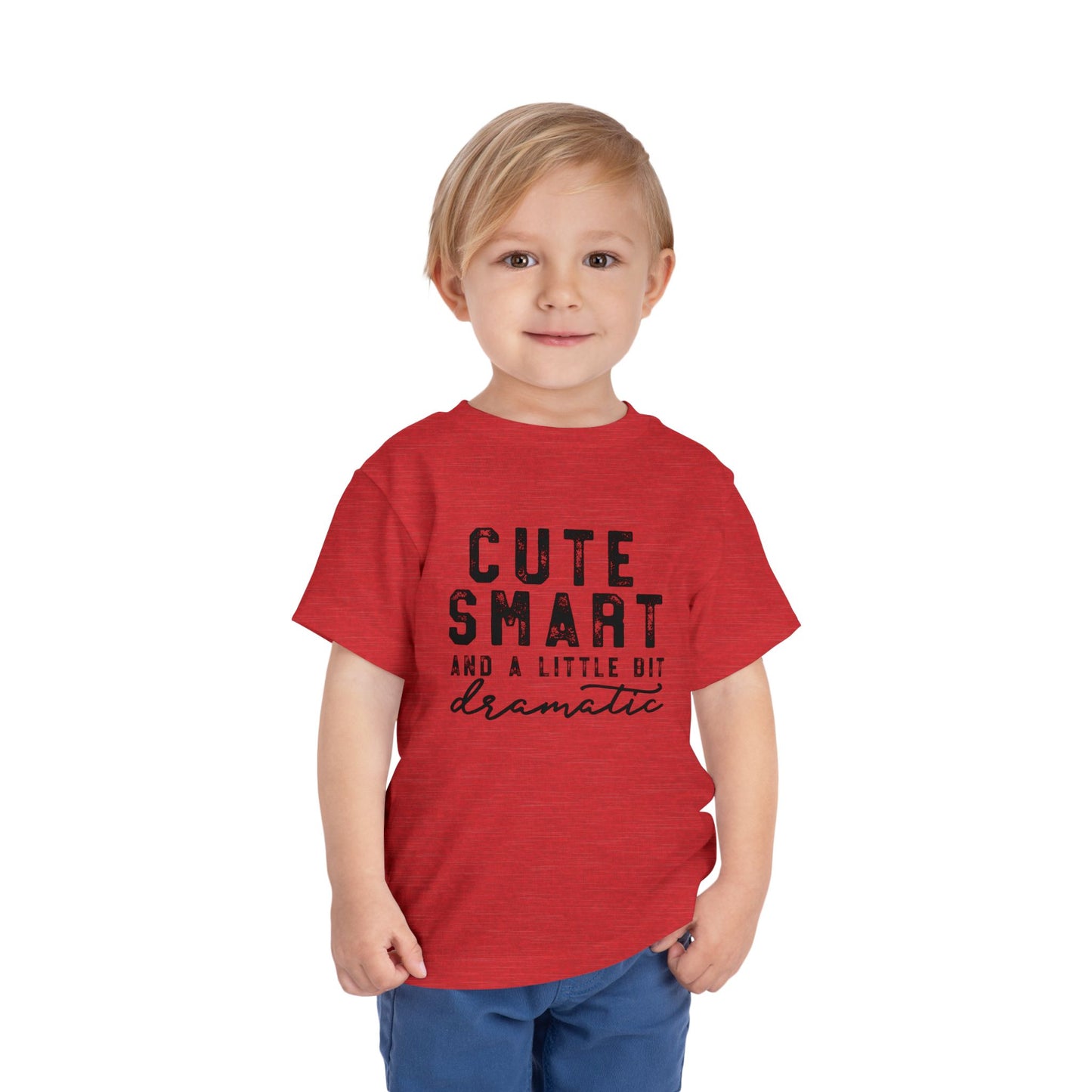 Cute & Smart Toddler Short Sleeve Tee - Fun Gift for Kids, Birthday Outfits, Playtime Apparel, Unique Toddler Fashion