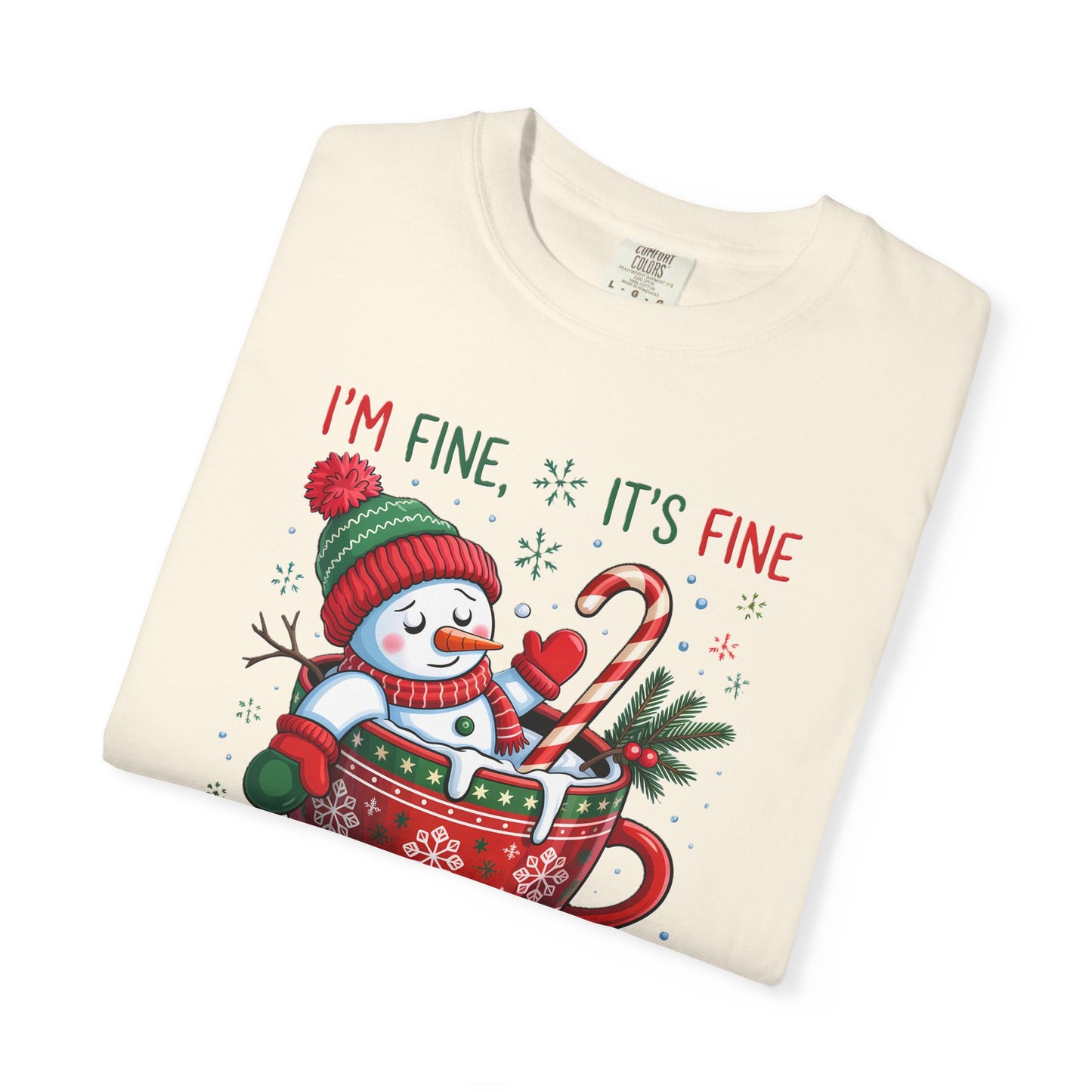 Holiday Snowman T-Shirt — "I'm Fine, It's Fine, Just Having a Meltdown" Christmas Graphic Tee