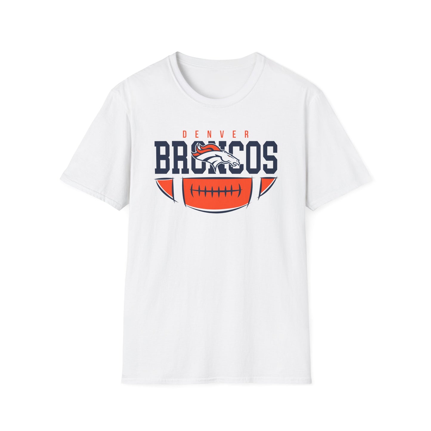 Denver Broncos Unisex Softstyle T-Shirt, Football Tee, Game Day Shirt, Sports Apparel, Fan Gear, Gift for Sports Lovers