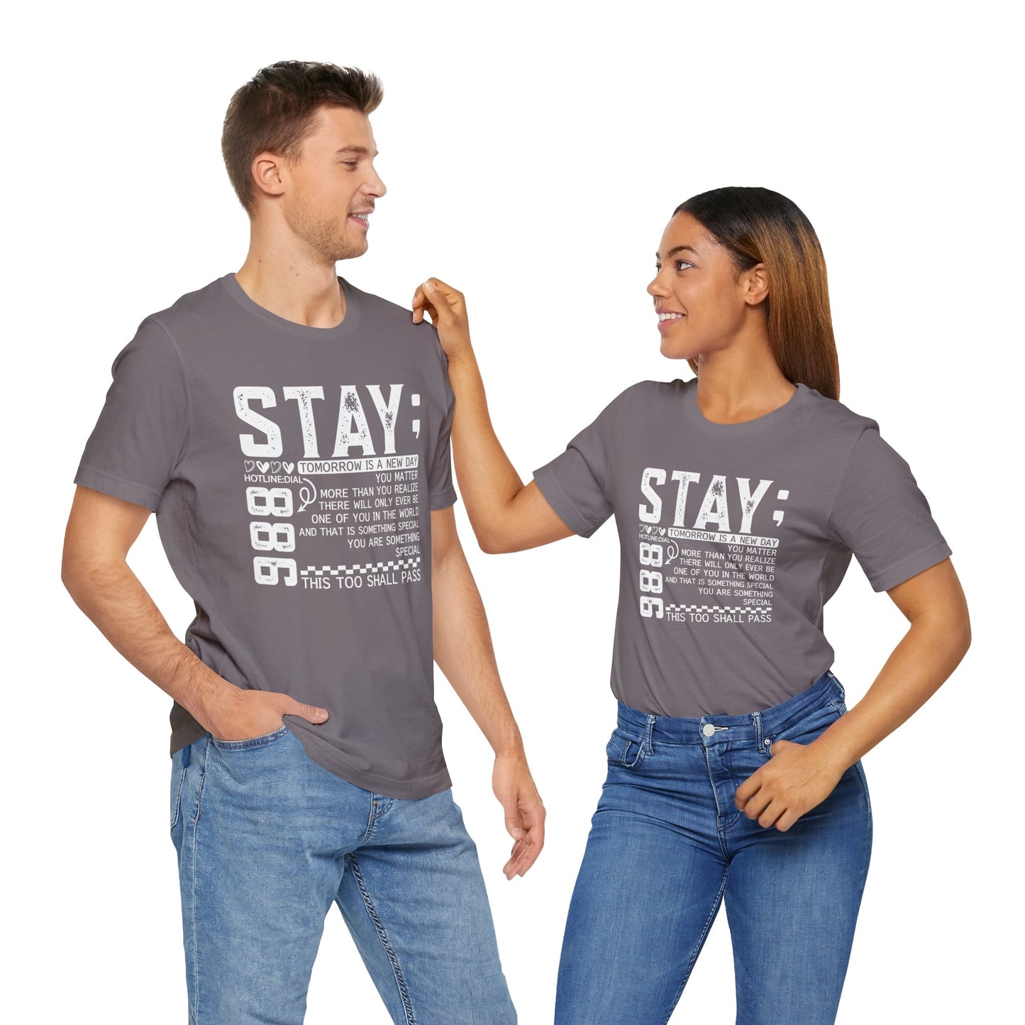 Stay Inspirational Tee, Unisex Motivational Shirt, Positive Quote T-Shirt, Everyday Comfort Wear, Gift for Encouragement