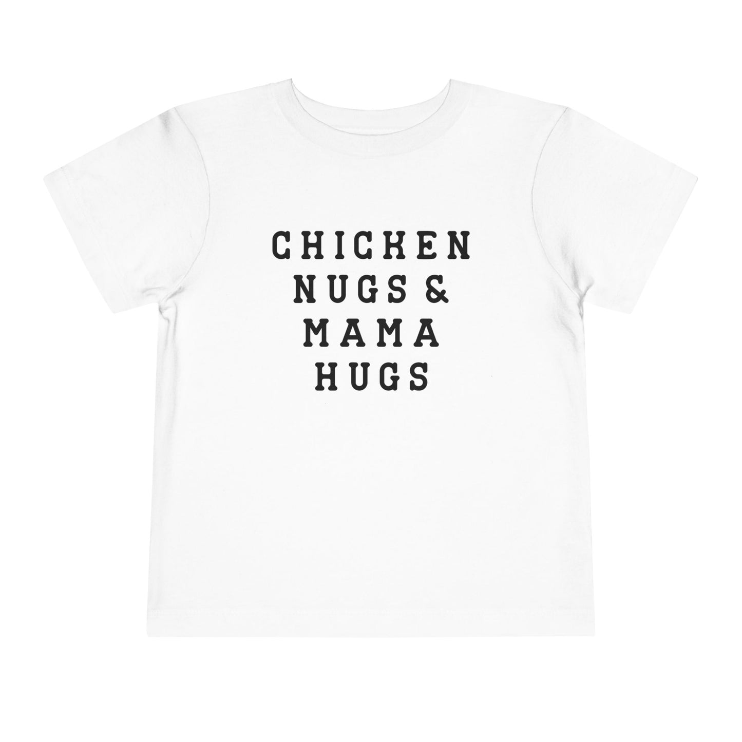 Toddler Chicken Nugs & Mama Hugs Tee - Cute Kids Shirt, Funny Toddler Tee, Gift for Moms, Baby Shower Gift, Playdate Outfit