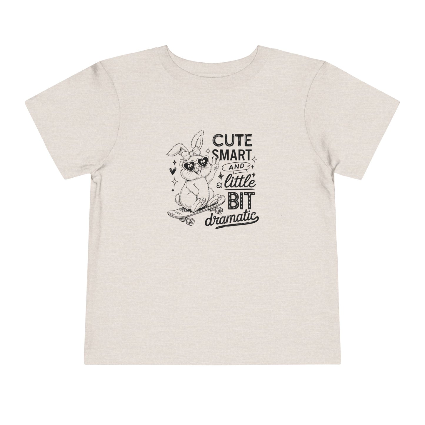 Cute & Smart Dramatic Bunny Toddler Tee, Kids Graphic Shirt, Funny Toddler Outfit, Gift for Birthday or Easter, Toddler Apparel