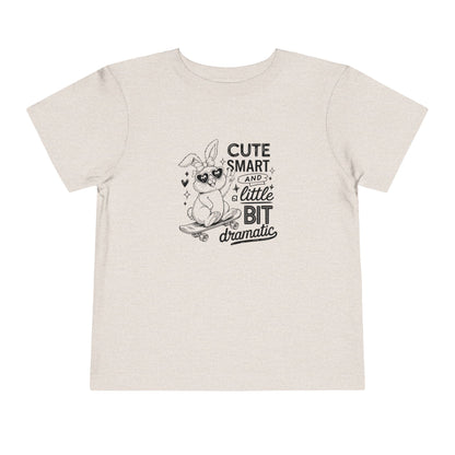 Cute & Smart Dramatic Bunny Toddler Tee, Kids Graphic Shirt, Funny Toddler Outfit, Gift for Birthday or Easter, Toddler Apparel