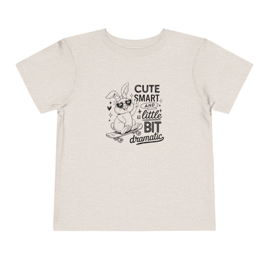 Cute & Smart Dramatic Bunny Toddler Tee, Kids Graphic Shirt, Funny Toddler Outfit, Gift for Birthday or Easter, Toddler Apparel