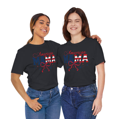 American Mama Patriotic Tee, Fourth of July T-Shirt, Independence Day Shirt, Summer Holiday Apparel, Gift for Moms