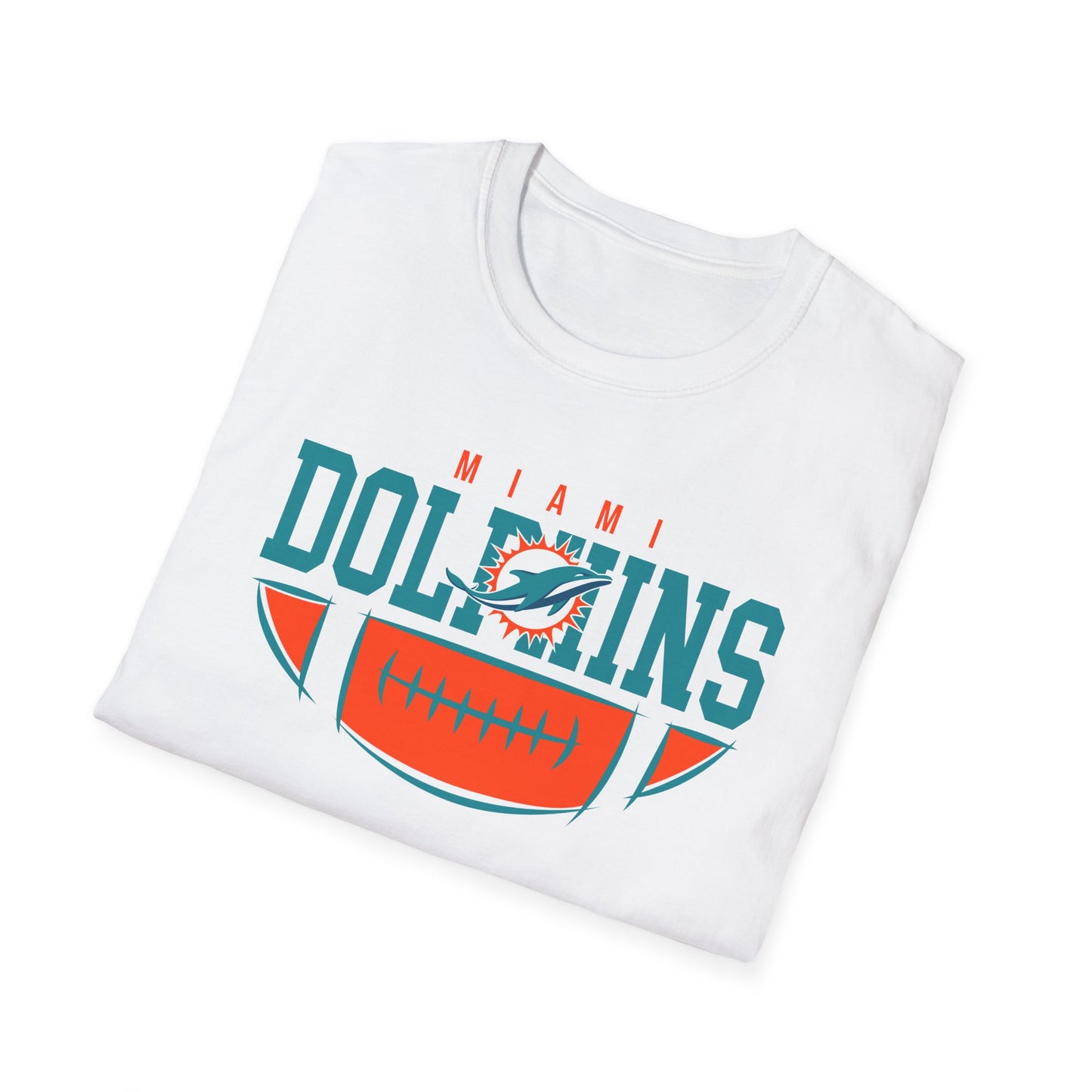 Miami Dolphins Retro Softstyle T-Shirt, Casual Sportswear, Game Day Apparel, Unisex Tee, Football Fan Gift