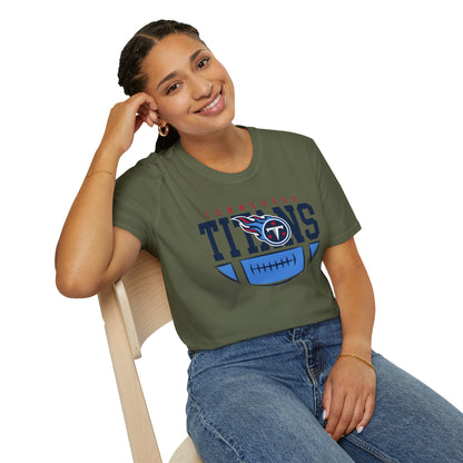 T-Shirt with Tennessee Titans Graphic, Perfect for Game Day, Sports Fans, Casual Wear, Gift for Him or Her, Unisex Apparel