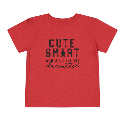 Cute & Smart Toddler Short Sleeve Tee - Fun Gift for Kids, Birthday Outfits, Playtime Apparel, Unique Toddler Fashion