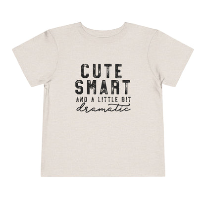 Cute & Smart Toddler Short Sleeve Tee - Fun Gift for Kids, Birthday Outfits, Playtime Apparel, Unique Toddler Fashion