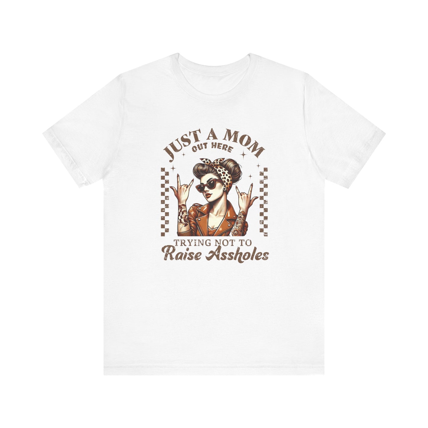 Funny Mom Spirit Tee, Just a Mom Shirt, Gift for Mom, Mother's Day Gift, Casual T-Shirt, Rocker Mom Tee