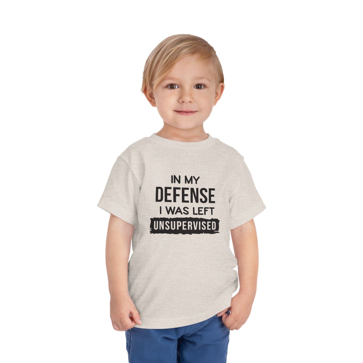 Funny Toddler Tee - "In My Defense I Was Left Unsupervised" - Cute Gift for Kids, Humor Tee, Playtime Wear, Birthday Shirt, Family [...]