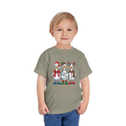 Toddler Tee — Cute Christmas Penguins Trio Holiday Shirt
