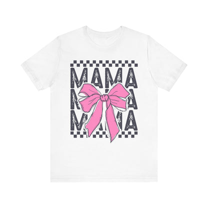 Cute Mama Bow Graphic Tee, Mother's Day Gift, Stylish T-Shirt for Moms, Everyday Wear, Birthday Gift for Her