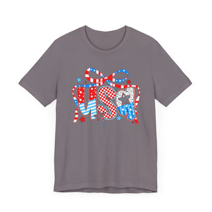 Patriotic USA Tee, Casual Style, Summer Festivals, Independence Day, Family Gatherings, Gift for Him/Her