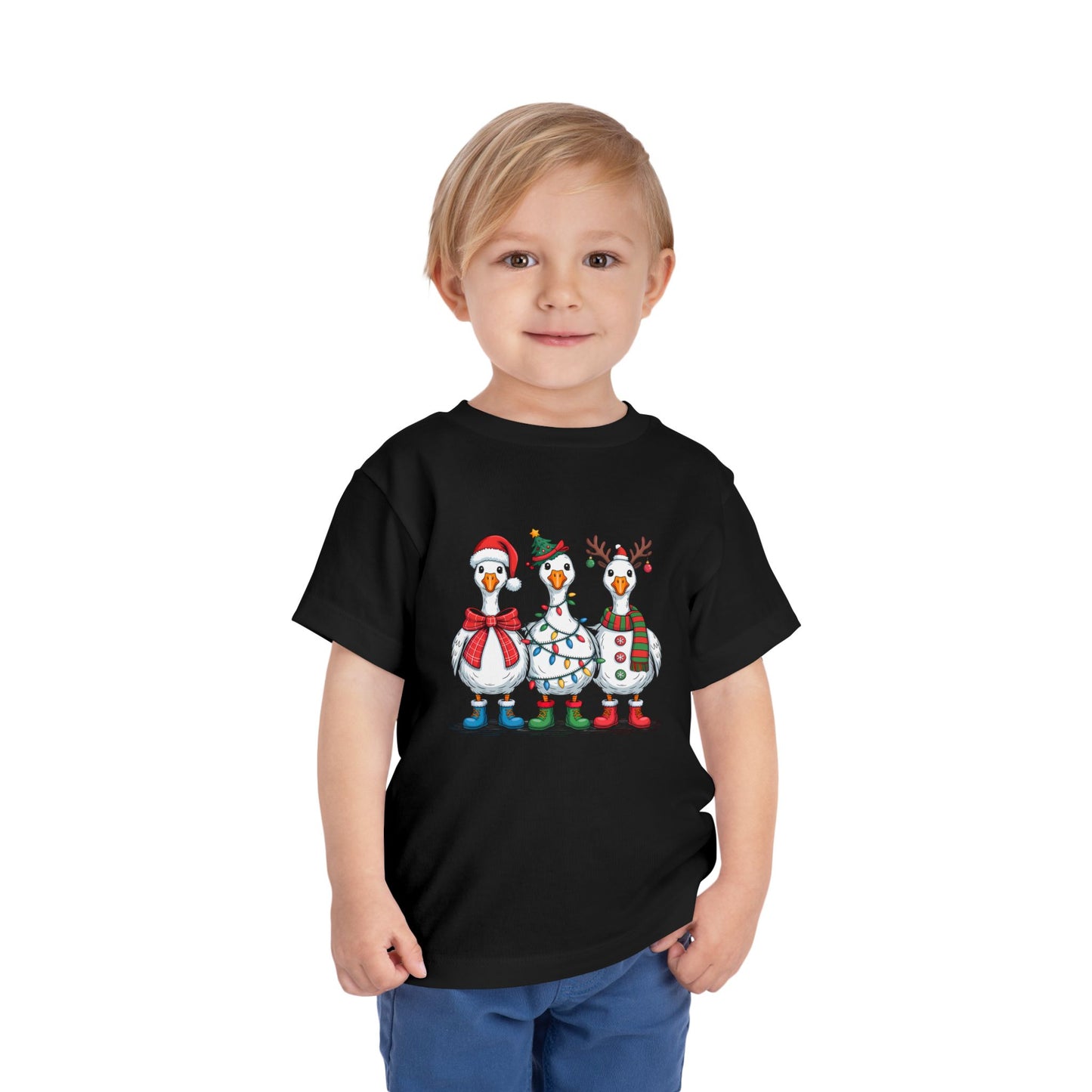 Toddler Tee — Cute Christmas Penguins Trio Holiday Shirt