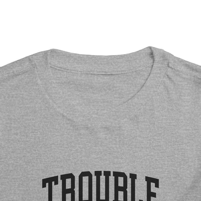 Cute Toddler Tee - "Trouble Never Looked So Cute" - Playful Gift for Kids, Birthday Wear, Baby Shower Present, Humor Tee
