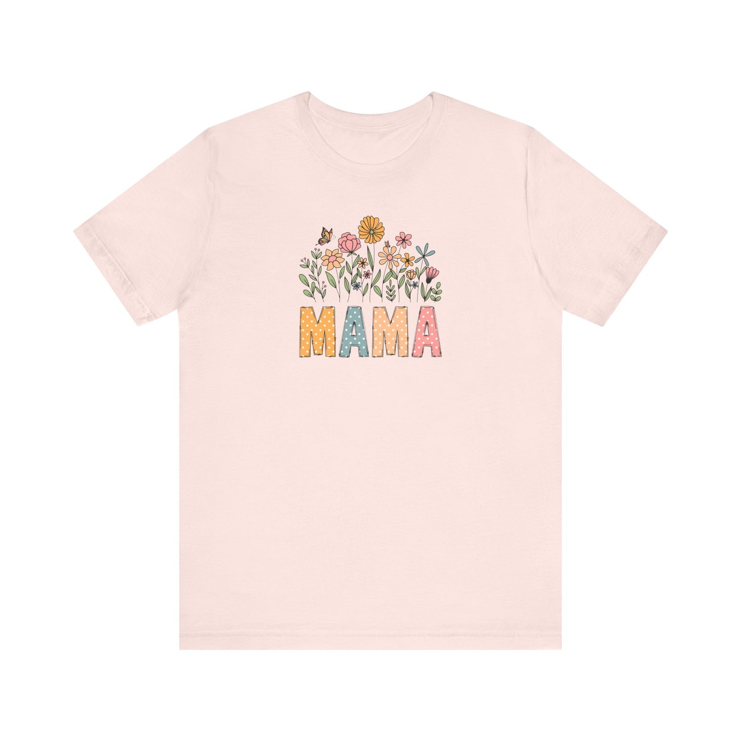 Floral Mama Tee - Perfect for Mother's Day, Baby Showers, Gifts for Moms, Casual Wear, Spring Fashion