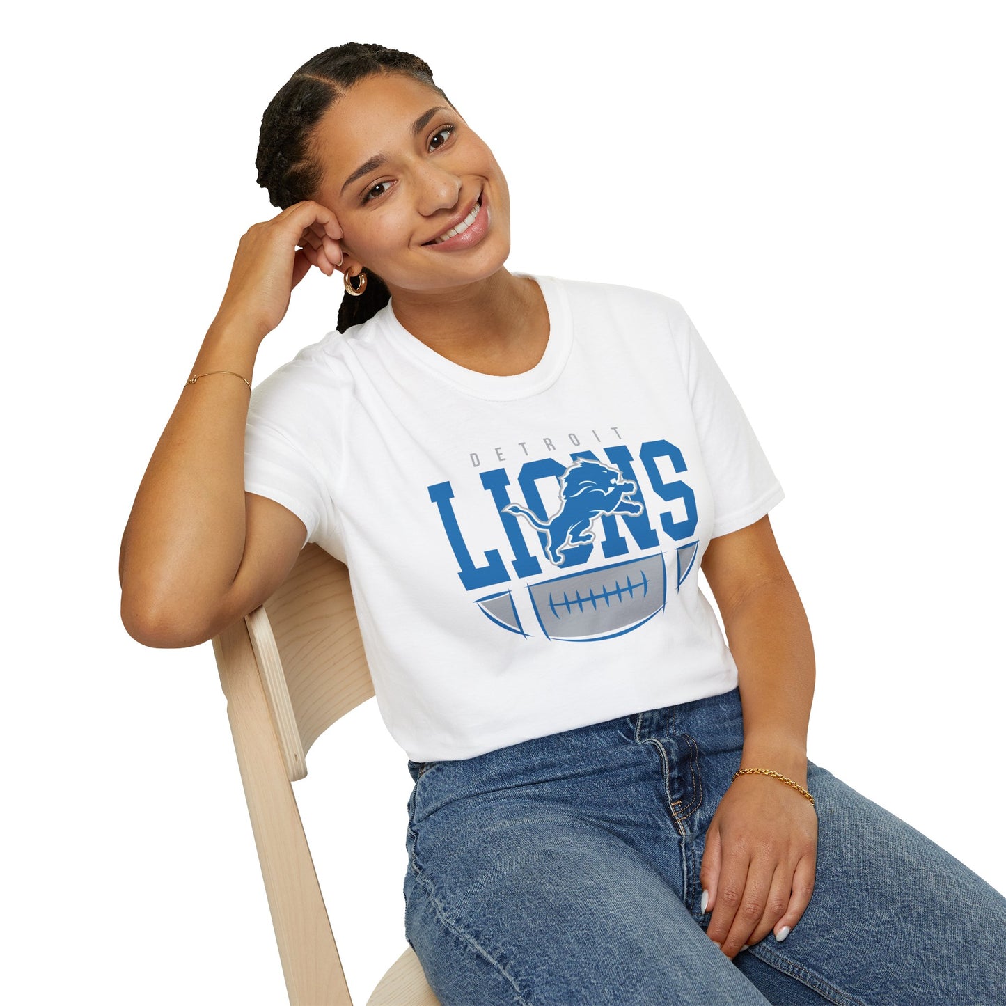 Detroit Lions Unisex Softstyle T-Shirt, Football Fan Tee, Game Day Shirt, Sports Apparel, NFL Merchandise