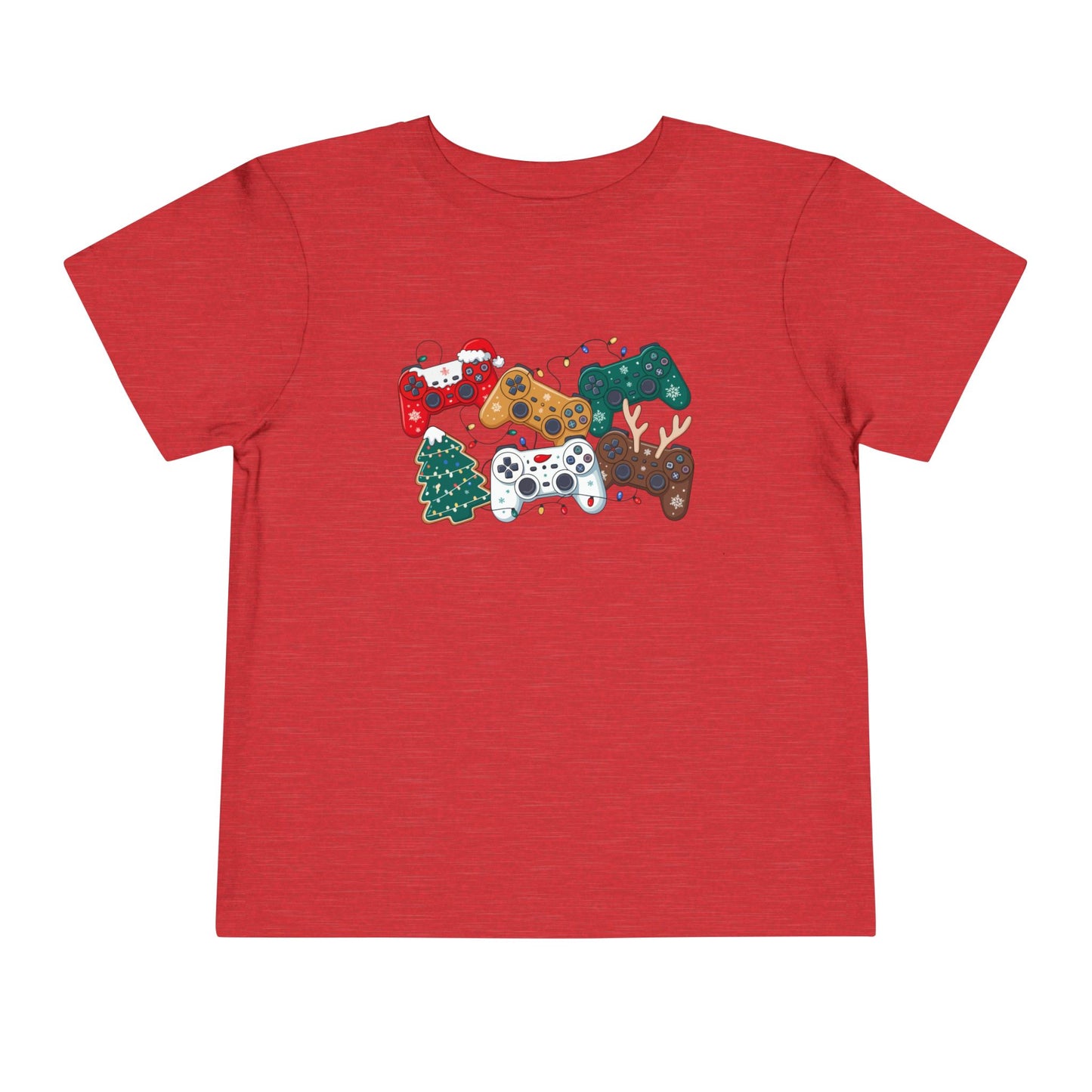 Toddler Tee — Festive Video Game Controllers Christmas Design