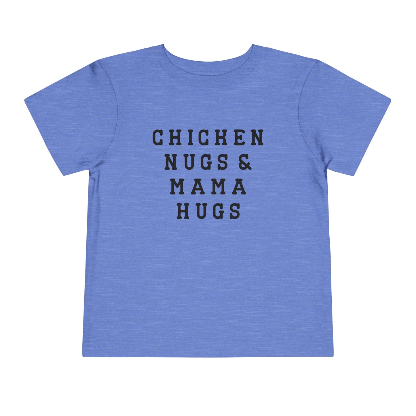 Toddler Chicken Nugs & Mama Hugs Tee - Cute Kids Shirt, Funny Toddler Tee, Gift for Moms, Baby Shower Gift, Playdate Outfit