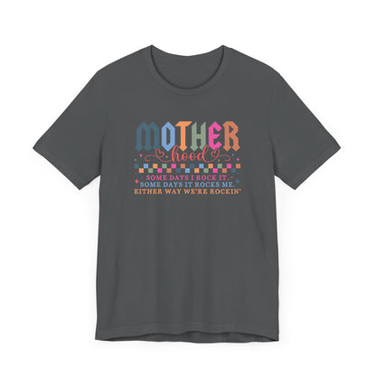 Rockin' Motherhood Tee | Unisex Jersey Short Sleeve Tee, Funny Mom Shirt, Gift for Mothers, Casual Wear, Parenting Tops