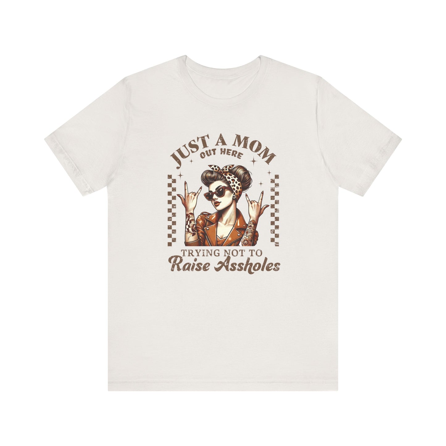 Funny Mom Spirit Tee, Just a Mom Shirt, Gift for Mom, Mother's Day Gift, Casual T-Shirt, Rocker Mom Tee