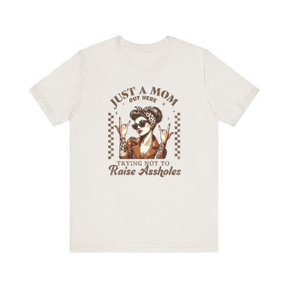 Funny Mom Spirit Tee, Just a Mom Shirt, Gift for Mom, Mother's Day Gift, Casual T-Shirt, Rocker Mom Tee