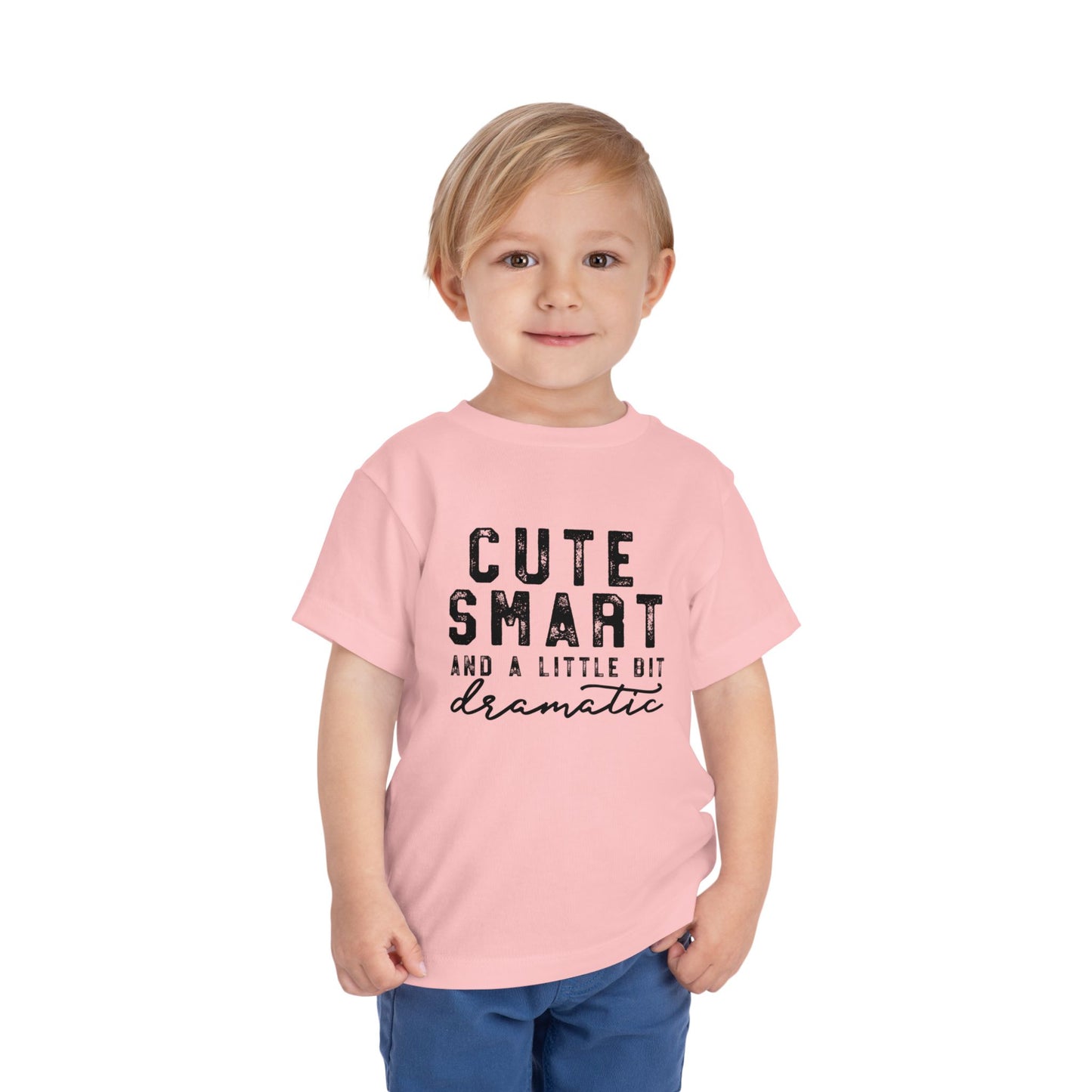 Cute & Smart Toddler Short Sleeve Tee - Fun Gift for Kids, Birthday Outfits, Playtime Apparel, Unique Toddler Fashion