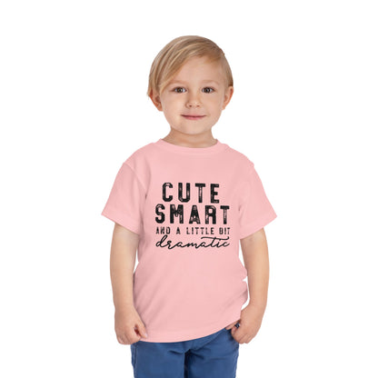 Cute & Smart Toddler Short Sleeve Tee - Fun Gift for Kids, Birthday Outfits, Playtime Apparel, Unique Toddler Fashion