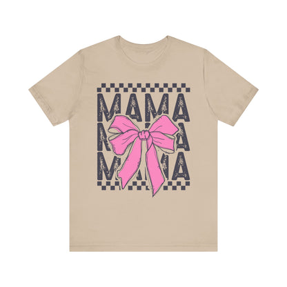 Cute Mama Bow Graphic Tee, Mother's Day Gift, Stylish T-Shirt for Moms, Everyday Wear, Birthday Gift for Her