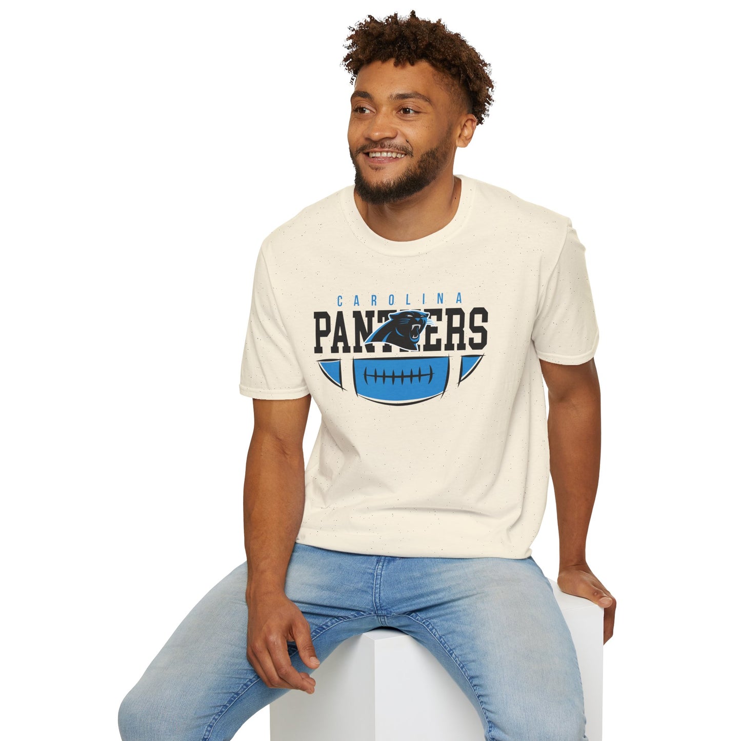 Panthers Logo Unisex Softstyle T-Shirt, Football Fan Tee, Game Day Shirt, Sports Apparel, Casual Wear, Gift for Fans