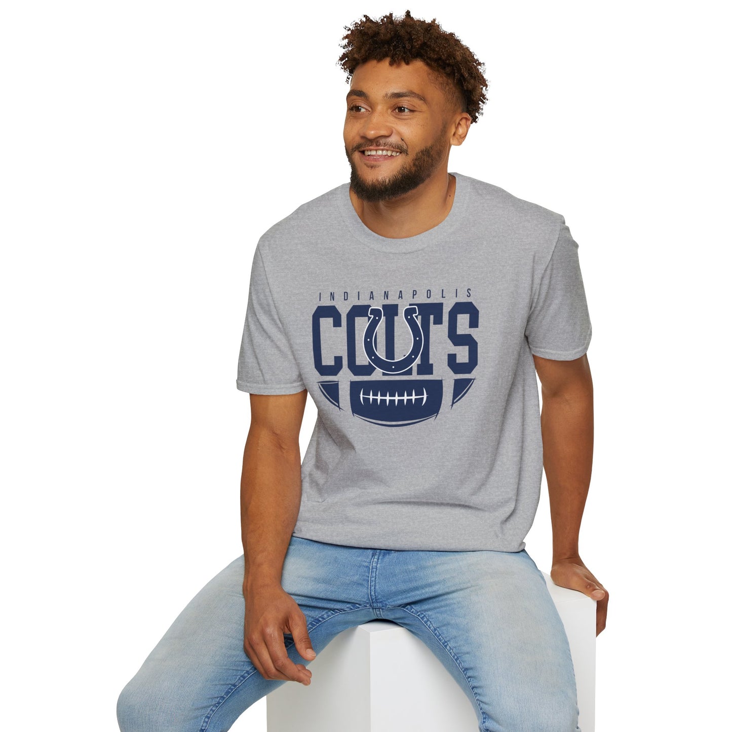 Indianapolis Colts Unisex Softstyle T-Shirt, Football Tee, Game Day Apparel, Casualwear, Sports Fan Gear, Gift for Him/Her
