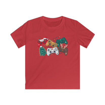 Kids Tee — Holiday Video Game Controllers Christmas Design