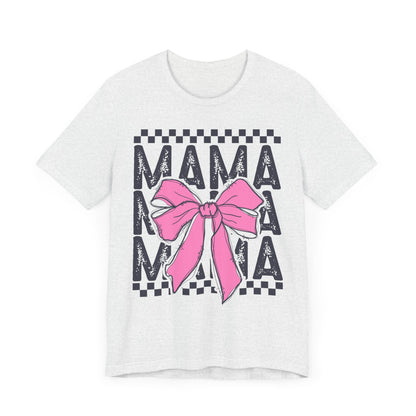 Cute Mama Bow Graphic Tee, Mother's Day Gift, Stylish T-Shirt for Moms, Everyday Wear, Birthday Gift for Her