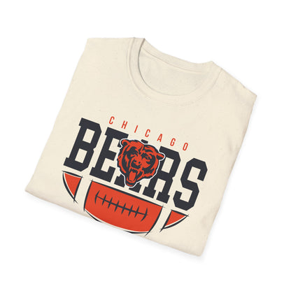 Chicago Bears Unisex Softstyle T-Shirt, Game Day Tee, Football Apparel, Sports Fan Shirt, Casual Wear, Tailgating Outfit
