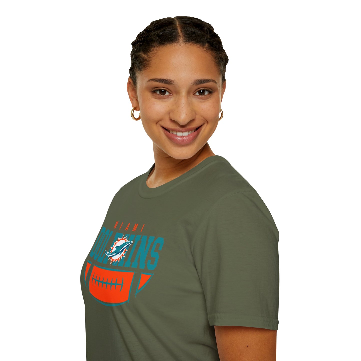 Miami Dolphins Retro Softstyle T-Shirt, Casual Sportswear, Game Day Apparel, Unisex Tee, Football Fan Gift