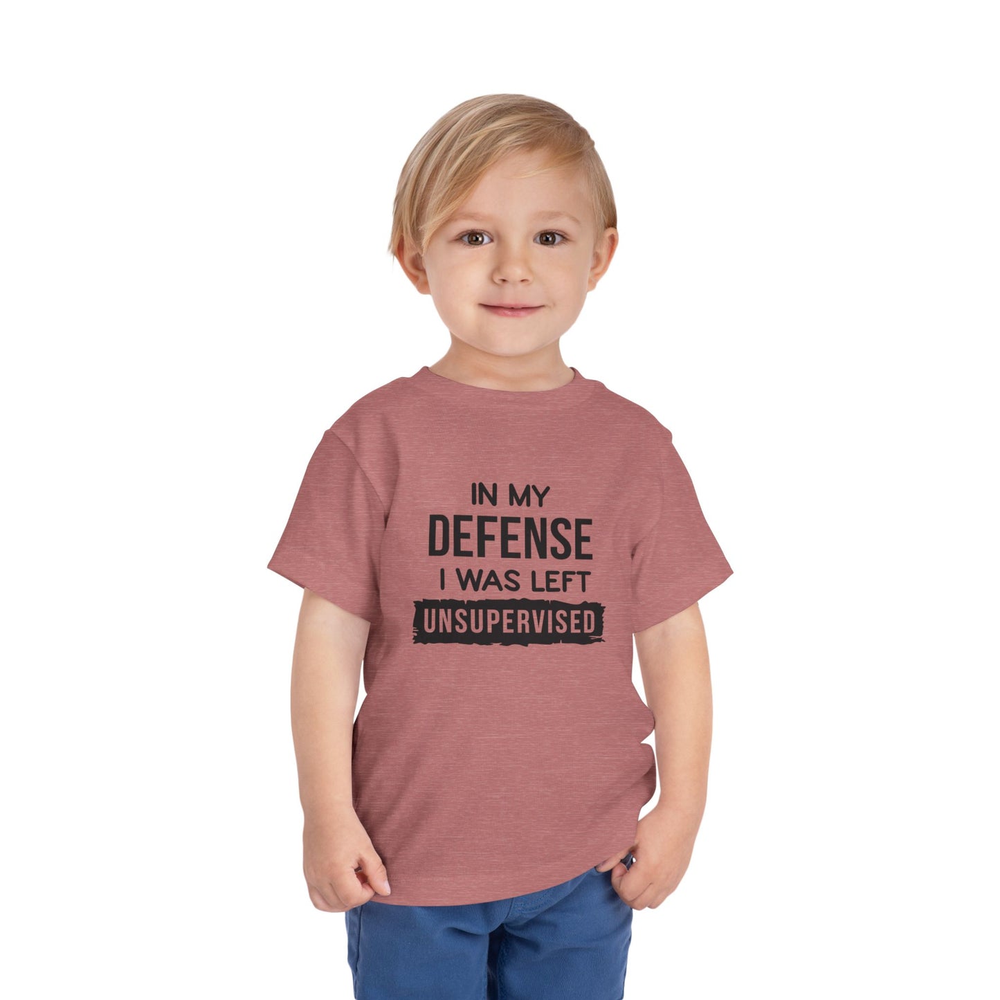 Funny Toddler Tee - "In My Defense I Was Left Unsupervised" - Cute Gift for Kids, Humor Tee, Playtime Wear, Birthday Shirt, Family [...]