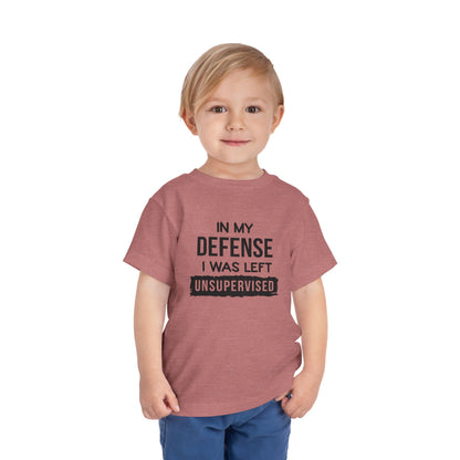 Funny Toddler Tee - "In My Defense I Was Left Unsupervised" - Cute Gift for Kids, Humor Tee, Playtime Wear, Birthday Shirt, Family [...]