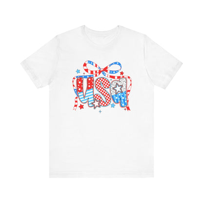 Patriotic USA Tee, Casual Style, Summer Festivals, Independence Day, Family Gatherings, Gift for Him/Her