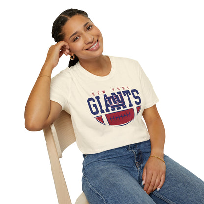 New York Giants Unisex Softstyle T-Shirt | NFL Fan Gear, Game Day Apparel, Sports Merchandise, Casual Wear, Gift for Football Lovers