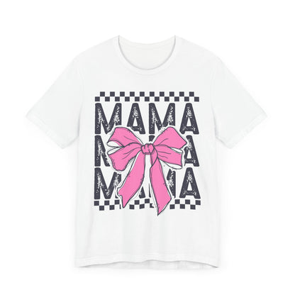 Cute Mama Bow Graphic Tee, Mother's Day Gift, Stylish T-Shirt for Moms, Everyday Wear, Birthday Gift for Her