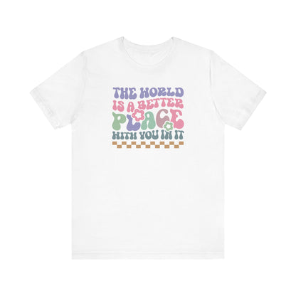 Positive Vibes T-Shirt: The World is a Better Place Tee, Inspirational Shirt, Unisex Graphic Tee, Thoughtful Gift for Friends, Casual [...]