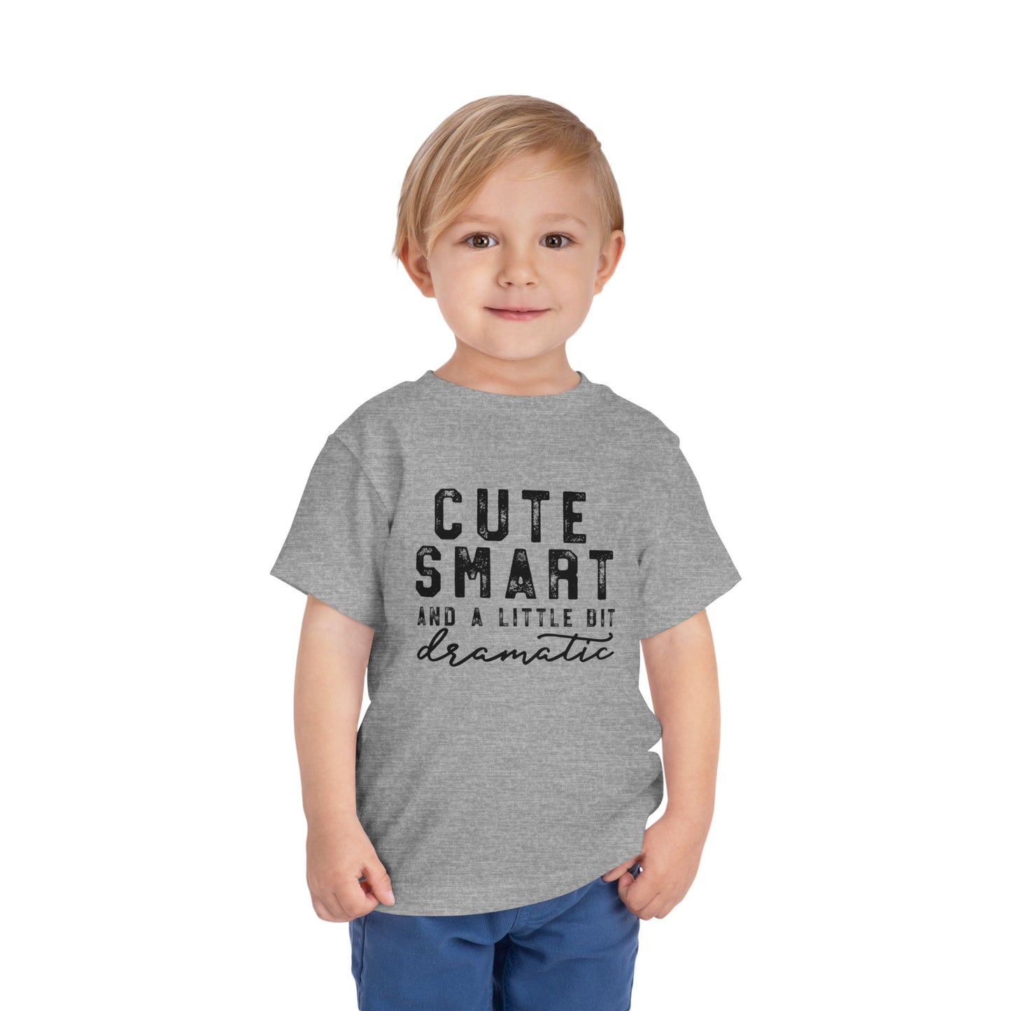 Cute & Smart Toddler Short Sleeve Tee - Fun Gift for Kids, Birthday Outfits, Playtime Apparel, Unique Toddler Fashion