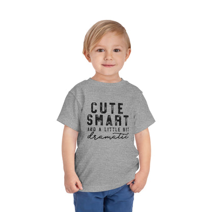 Cute & Smart Toddler Short Sleeve Tee - Fun Gift for Kids, Birthday Outfits, Playtime Apparel, Unique Toddler Fashion