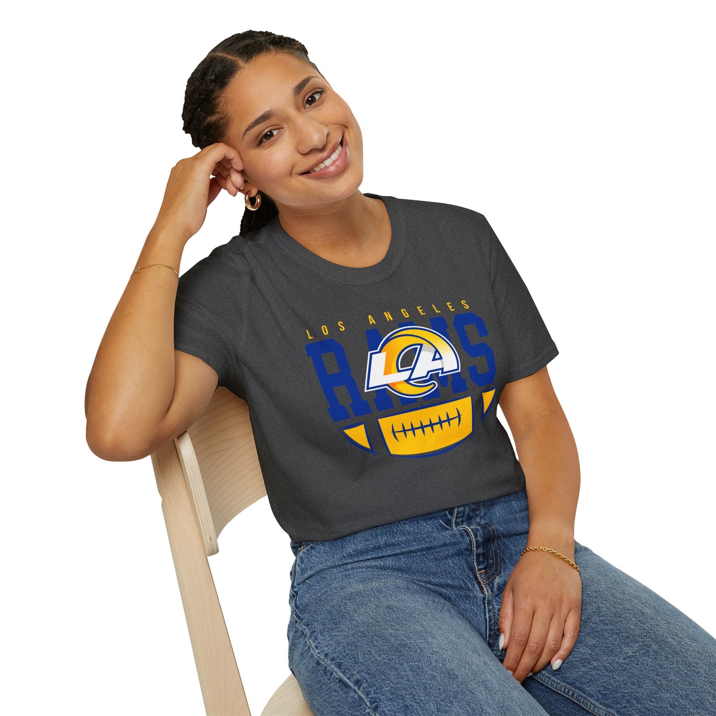 Los Angeles Rams Unisex Softstyle T-Shirt, Football Fan Apparel, Game Day Outfit, Sports Gift, Casual Wear, Team Spirit Tee