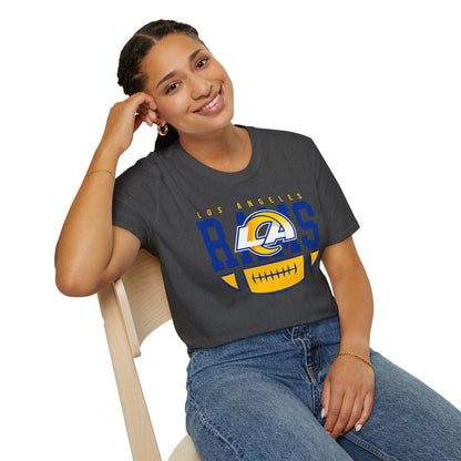Los Angeles Rams Unisex Softstyle T-Shirt, Football Fan Apparel, Game Day Outfit, Sports Gift, Casual Wear, Team Spirit Tee
